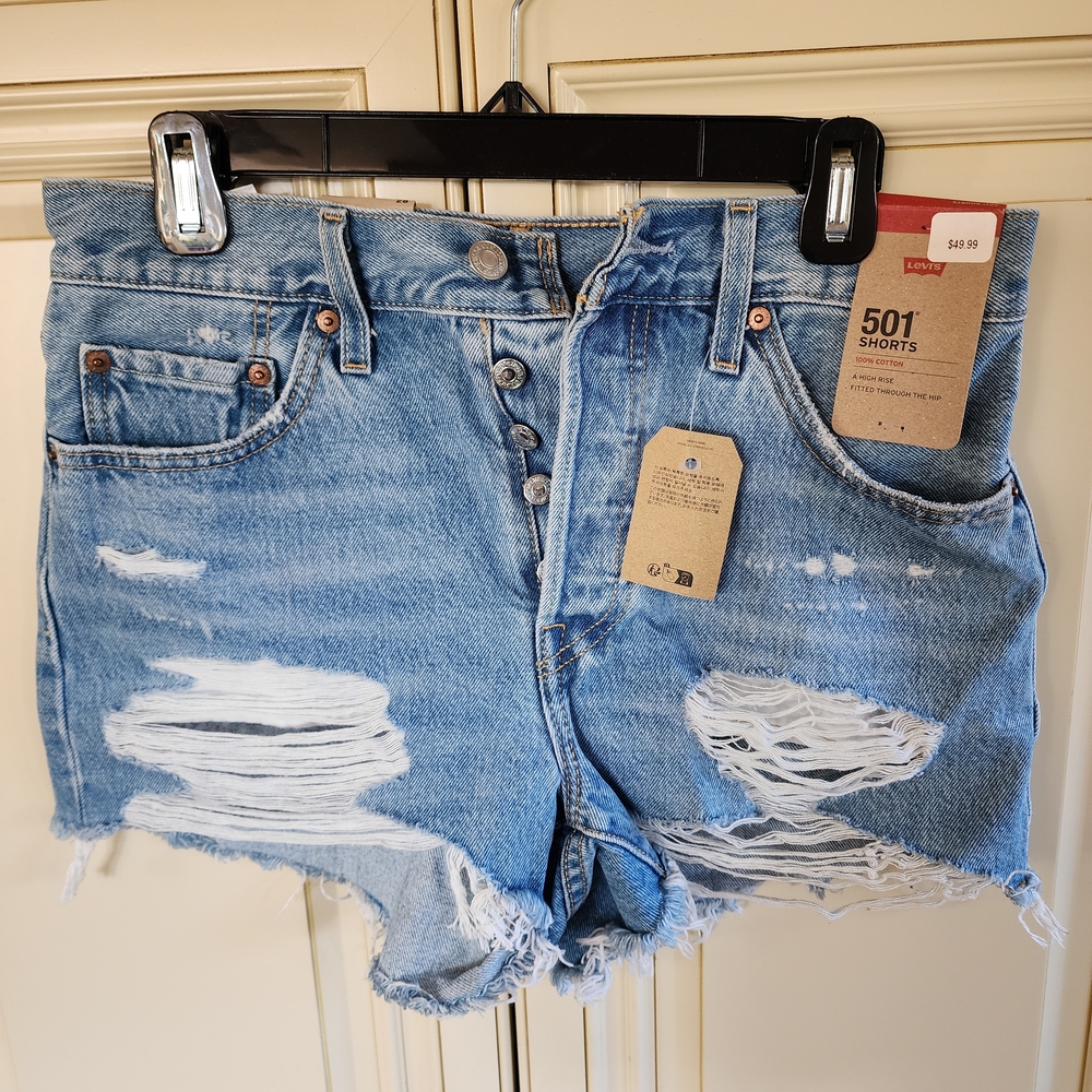 Women's Distressed Denim Shorts